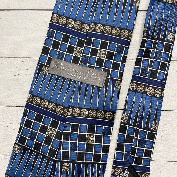 CHRISTIAN DIOR CRAVATE All Silk Neck Tie - Picture 4 of 7